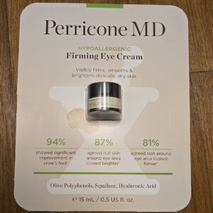 Perricone MD Hypoallergenic Firming Eye Cream New In Package 0.5 US fl oz.